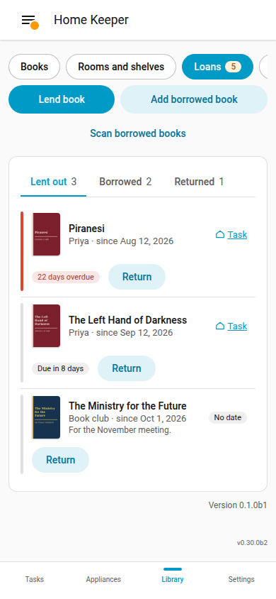 The Loans page at phone width